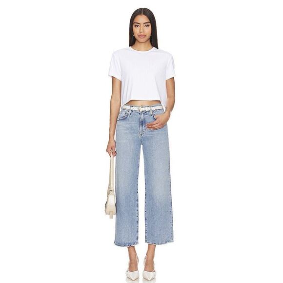 Cuts Tops - Cuts Brand Almost Friday Tee Cropped in White Revolve Size XL Jersey Tee NWOT